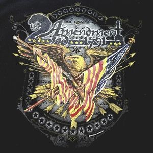 Vintage Front and Back 3D Graphic Print Men's BikerT-Shirt size Large